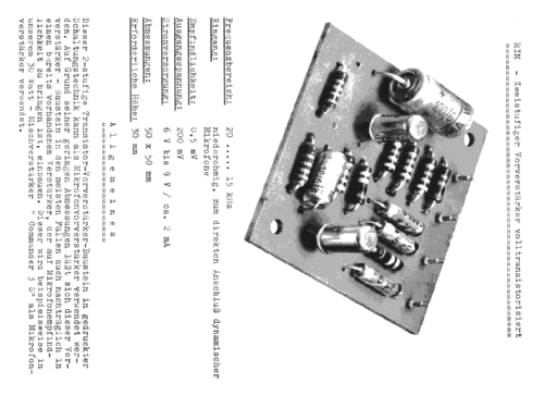 Transistor Vorverstärker Mn1; RIM bzw. Radio-RIM; (ID = 1724917) mod-past25