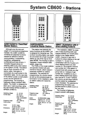 Internal Communications System CB600, AA601; Ring-Master, Ring (ID = 3015709) Misc