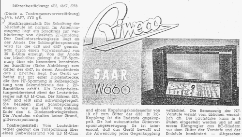 Saar 660W ; Riweco-Saar - siehe (ID = 61507) Radio