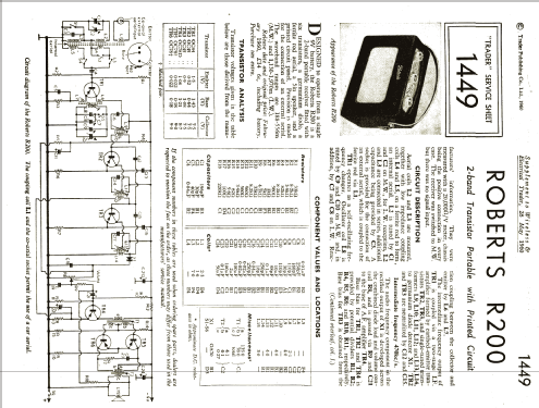 R200; Roberts Radio Co.Ltd (ID = 1003809) Radio