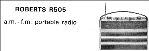 R505; Roberts Radio Co.Ltd (ID = 278056) Radio