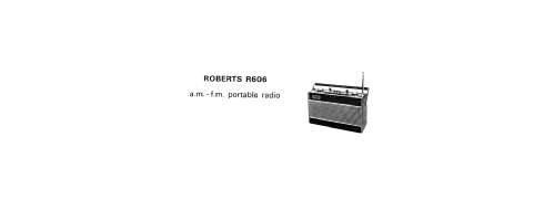 R606; Roberts Radio Co.Ltd (ID = 279968) Radio