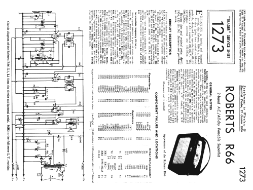 R66; Roberts Radio Co.Ltd (ID = 1307670) Radio