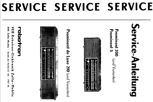 Prominent 201; Robotron-Elektronik (ID = 304826) Radio