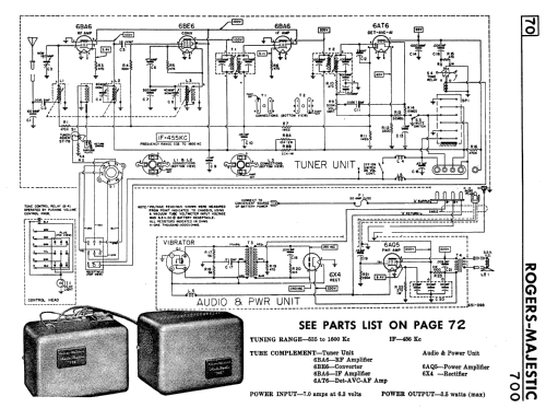 Auto Radio 700 ; Rogers-Majestic, (ID = 2327699) Car Radio