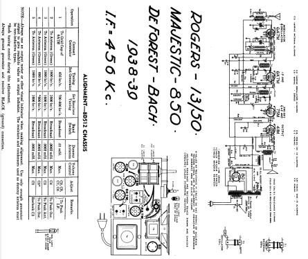 Majestic 850 Ch= 8M512; Rogers-Majestic, (ID = 602188) Radio