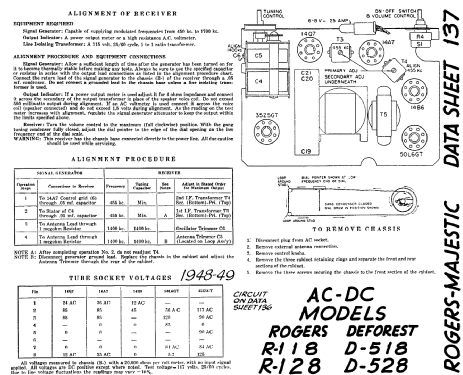 R118 ; Rogers-Majestic, (ID = 2178816) Radio