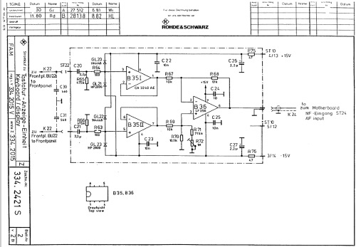 Modulation Analyzer FAM 334.2015.54; Rohde & Schwarz, PTE (ID = 1285590) Equipment