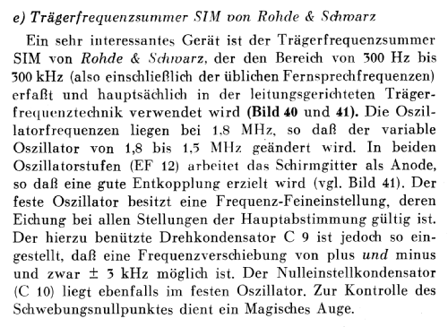 Schwebungssummer SIM BN 4035; Rohde & Schwarz, PTE (ID = 183570) Equipment