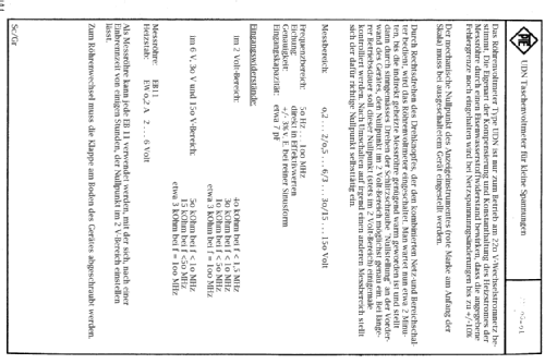 Taschenvoltmeter UDN - BN1015; Rohde & Schwarz, PTE (ID = 1250322) Ausrüstung