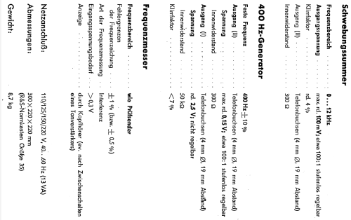 Universal Prüfsender SPU BN4114; Rohde & Schwarz, PTE (ID = 1019553) Equipment