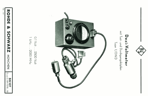 Dezi-Voltmeter UDND - BN107; Rohde & Schwarz, PTE (ID = 2562164) Equipment