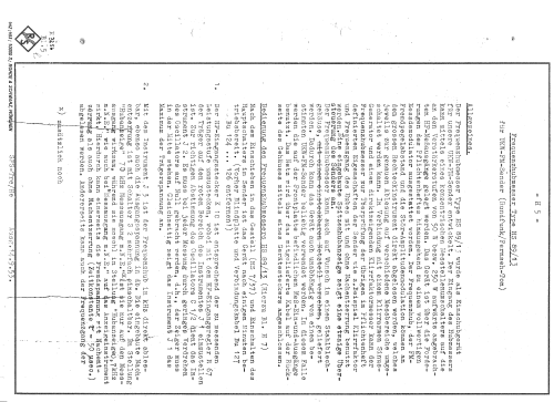 Frequenzhubmesser HS 89/13; Rohde & Schwarz, PTE (ID = 1971249) Equipment