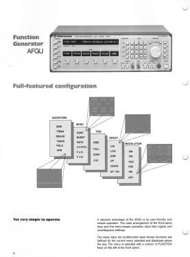 Function Generator AFGU 377.5000.02; Rohde & Schwarz, PTE (ID = 3056543) Equipment