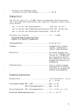 Normalfrequenz-Generator - Frequency Synthesizer XUC BN 444467; Rohde & Schwarz, PTE (ID = 2879487) Equipment