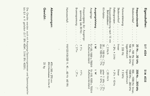 Schwebungssummer SIT BN 40341; Rohde & Schwarz, PTE (ID = 2566264) Equipment