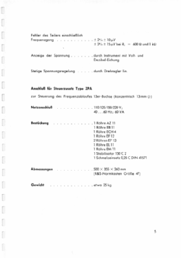 Schwebungssummer SIT BN 40341; Rohde & Schwarz, PTE (ID = 2881730) Equipment