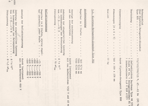 SHF-Mess-Sender SMCK BN 410420, 410430, 410440; Rohde & Schwarz, PTE (ID = 2671519) Equipment