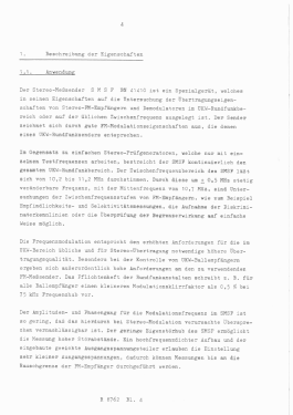 Stereo-Mess-Sender Signal Generator SMSF BN41410 /50 /60; Rohde & Schwarz, PTE (ID = 2868464) Equipment