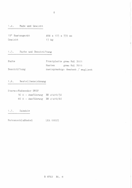 Stereo-Mess-Sender Signal Generator SMSF BN41410 /50 /60; Rohde & Schwarz, PTE (ID = 2868468) Equipment