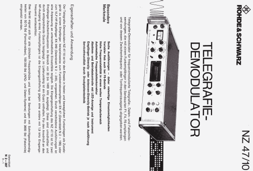 Telegraphie-Demodulator NZ 47 L22551-H1-A 106; Rohde & Schwarz, PTE (ID = 2479835) Adapteur