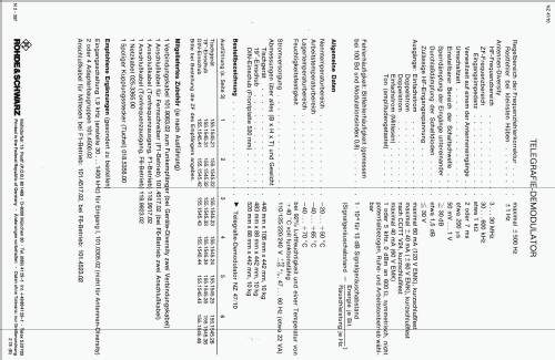 Telegraphie-Demodulator NZ 47 L22551-H1-A 106; Rohde & Schwarz, PTE (ID = 2479841) Adaptor