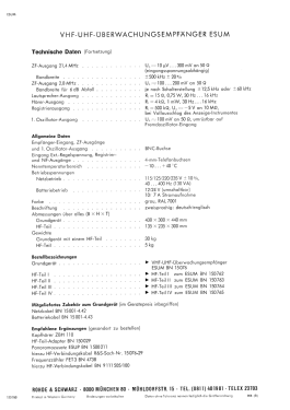 VHF-UHF-Überwachungsempfänger ESUM BN 15076; Rohde & Schwarz, PTE (ID = 3002731) Commercial Re