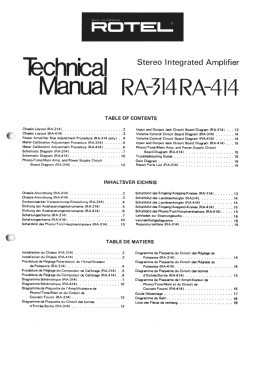 Stereo Integrated Amplifier RA-414; Rotel, The, Co., Ltd (ID = 2763224) Ampl/Mixer