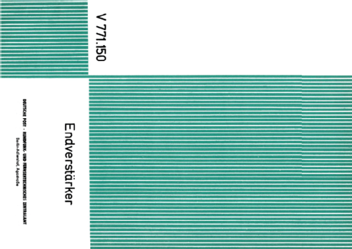 Endverstärker V771.150; Rundfunk- und (ID = 2584407) Ampl/Mixer