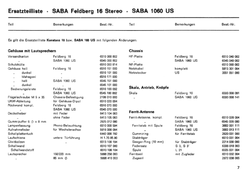 1060US; SABA; Villingen (ID = 216316) Radio