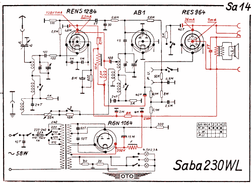 230WL-H; SABA; Villingen (ID = 3018368) Radio