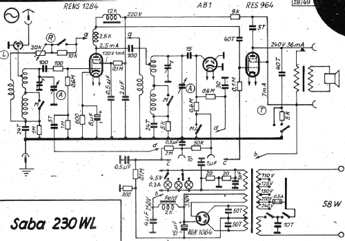 230WL-H; SABA; Villingen (ID = 3055889) Radio