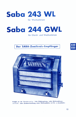244GWL; SABA; Villingen (ID = 2920361) Radio