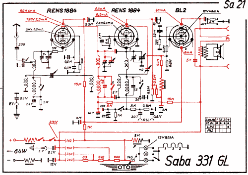 331GL-H; SABA; Villingen (ID = 3018399) Radio