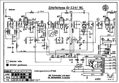 S-341WL 341WL; SABA; Villingen (ID = 39029) Radio