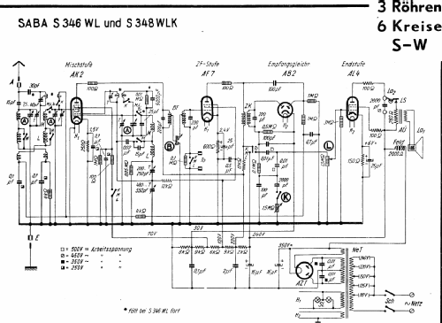 346WL Ch= S 346 WL; SABA; Villingen (ID = 3082585) Radio