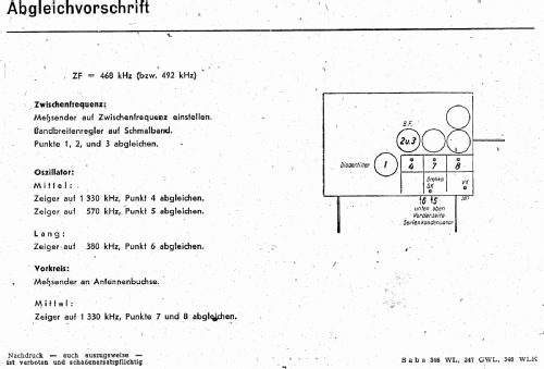 348WLK Ch= S 348 WLK; SABA; Villingen (ID = 3089686) Radio