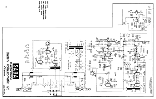 Baden-Vollautomatic 125 Stereo; SABA; Villingen (ID = 63850) Radio
