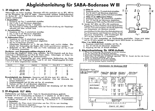 Bodensee W3 ; SABA; Villingen (ID = 9905) Radio