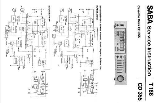 Cassette Deck CD355; SABA; Villingen (ID = 2042227) Reg-Riprod