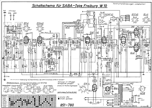 Freiburg W10 ; SABA; Villingen (ID = 1243613) Radio