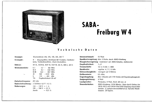 Freiburg W4US; SABA; Villingen (ID = 2026865) Radio