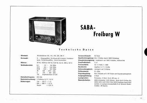 Freiburg WUS ; SABA; Villingen (ID = 3088041) Radio