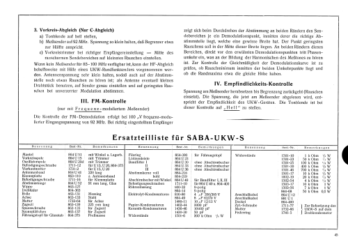 Freiburg WUS ; SABA; Villingen (ID = 3088048) Radio