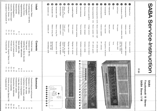 Freudenstadt 18 Stereo Mod. FD 18 mit Stereodecoder; SABA; Villingen (ID = 2177108) Radio