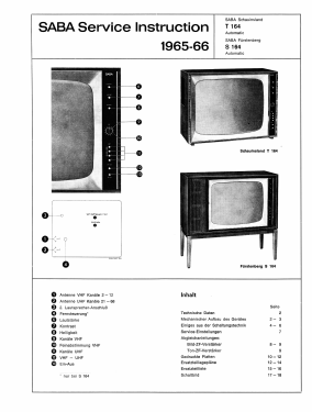 Fürstenberg S164; SABA; Villingen (ID = 3086627) Television