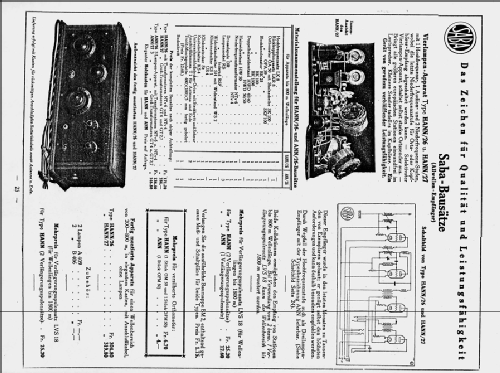 HANN27 Holz; SABA; Villingen (ID = 1822990) Radio