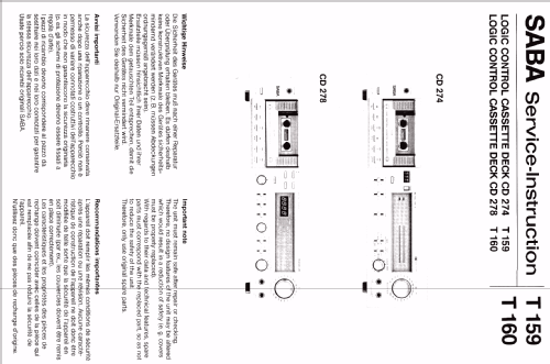 Hifi Cassettendeck CD278; SABA; Villingen (ID = 2201422) Enrég.-R