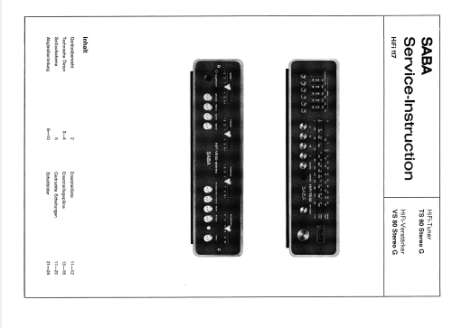 HiFi-Verstärker VS80 Stereo G; SABA; Villingen (ID = 1927935) Ampl/Mixer