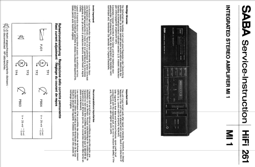 Integrated STEREO Amplifier MI 1 MI 1; SABA; Villingen (ID = 2239222) Ampl/Mixer